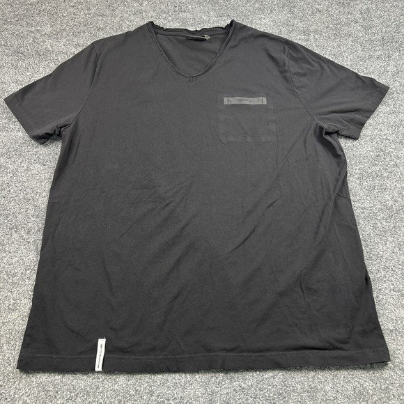 Porsche Shirt Mens 2XL T-Shirt Black Pocket Tee Comfort Loose Short Sleeve